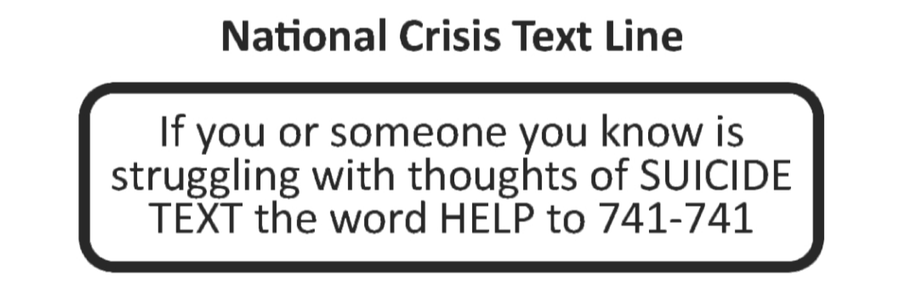 Suicide Prevention Resource - Crisis Text Line